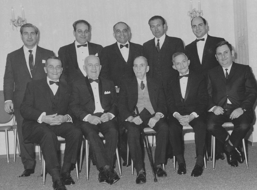 1970 - Seated left to right – Haroutune Messerlian, Mihran Palandjian, Mac Hagopian [Chairman], Neshan Arakelian, Jirair Constantian Standing left to right – Hratch Norigian, Simon Malcolm, Mihran Manaserian, Zaven Simonian, Hovaness Kouyoumdjian