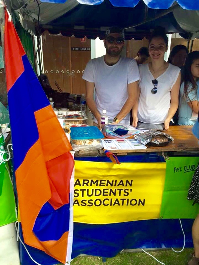 Armenian students of UNSW at their stall on orientation week earlier this year